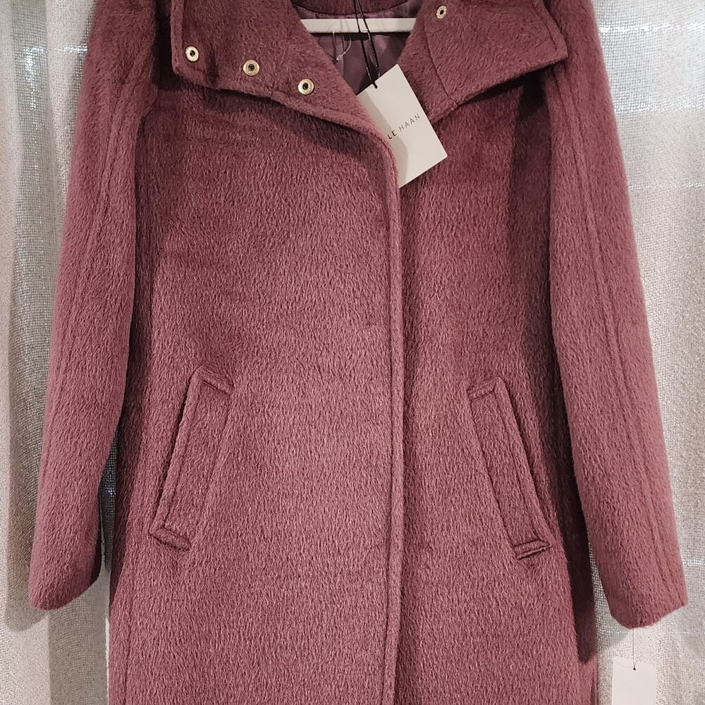 Cole Haan Womens Alpaca Wool Walker Coat size 2 New with tags